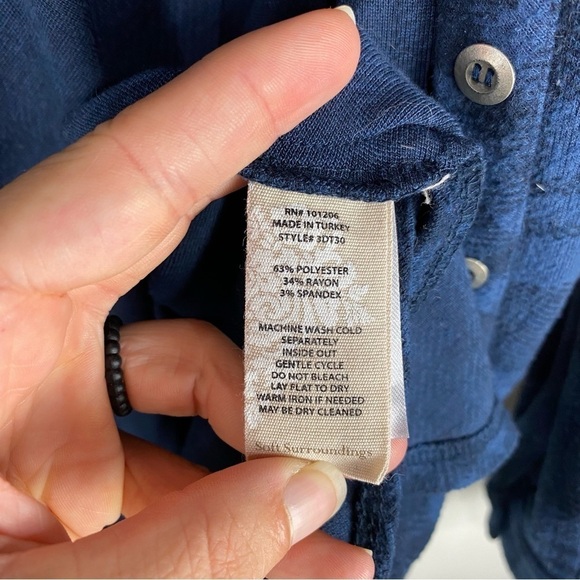 Soft Surroundings Plaid Full Button Up Down Shirt Top Jacket Shacket Size PS - Picture 4 of 6